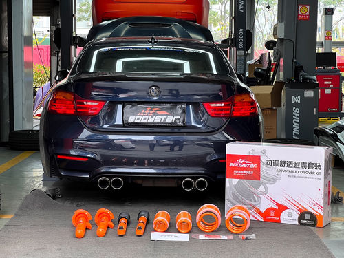 公司关于装车案例：宝马420i升级可调舒适避震的案例