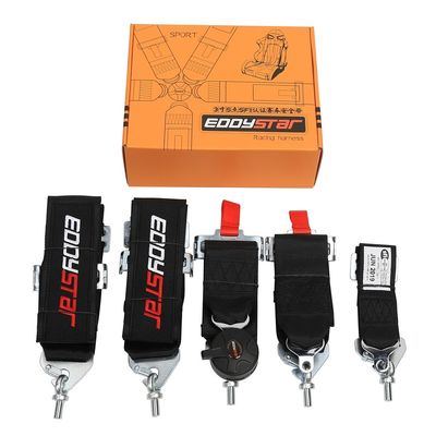 EDDYSTAR赛车安全带美国SFI认证三村五点式通用汽车改装赛车座椅